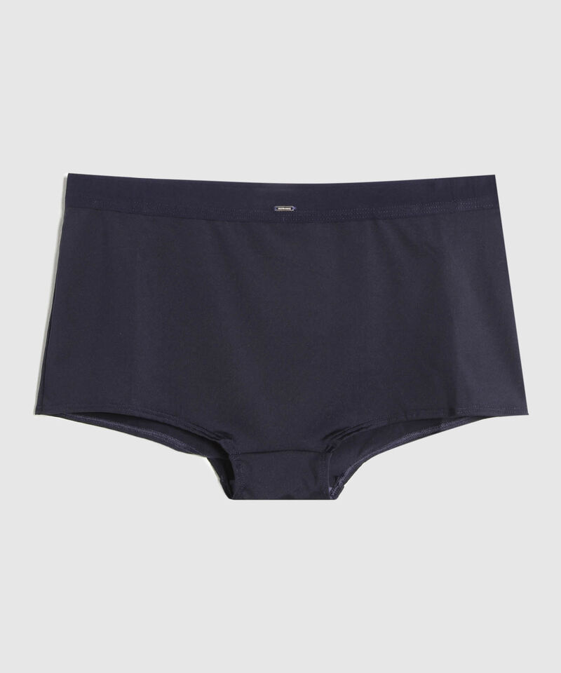 Boxer Tiro Alto En Microfibra Unicolor 