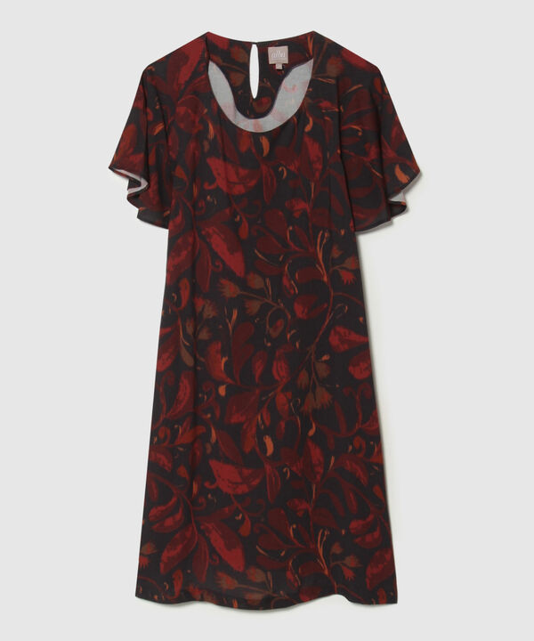 Vestido Corto Con Estampado De Flores