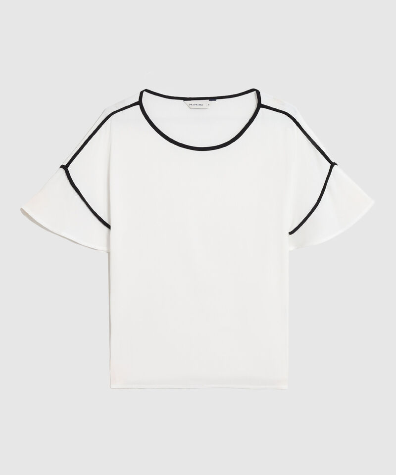 Blusa De Manga Acampanada Para Mujer