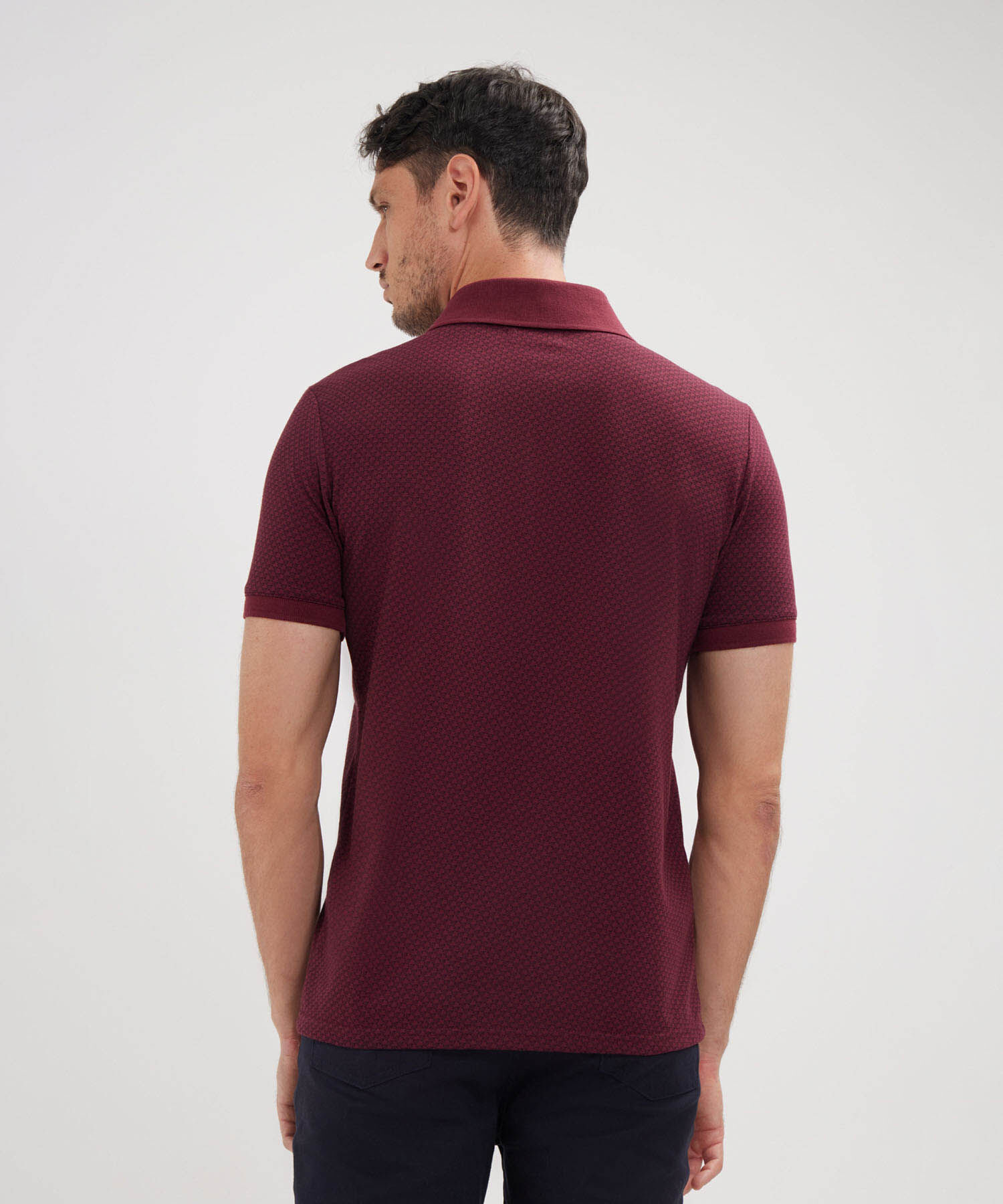 Polo Manga Corta Cuello Tejido