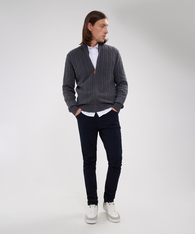 Saco Cuello Alto Con Cremallera