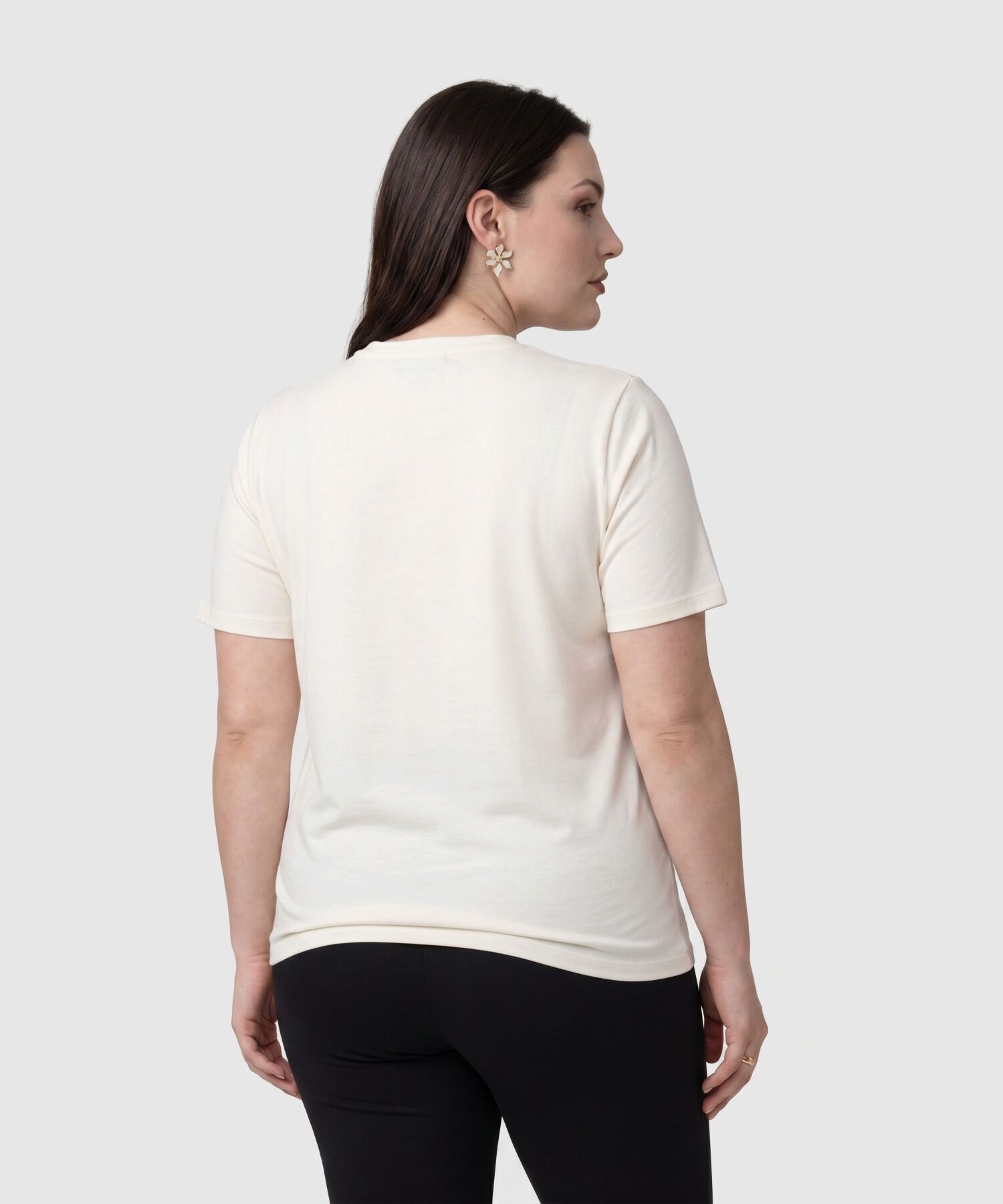 Camiseta Cuello Redondo Apliques Mujer Curvy