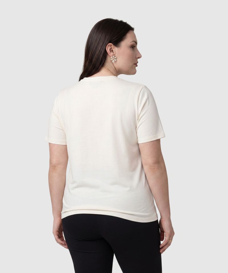 Camiseta Cuello Redondo Apliques Mujer Curvy