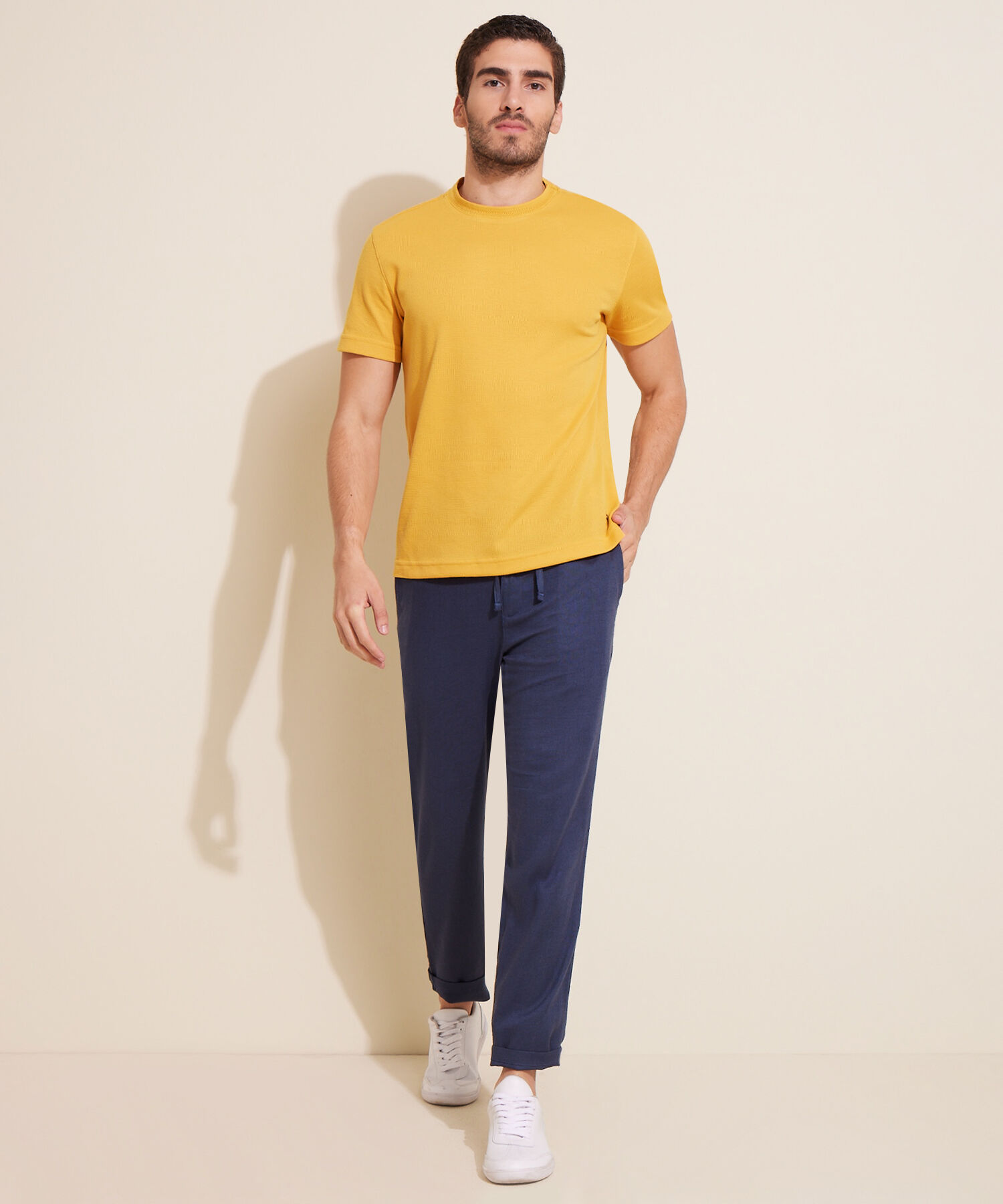 Pantalón Chino Unicolor Lino