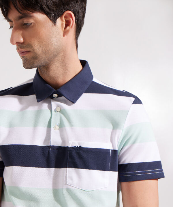Polo  Cuello Duro, Con Bolsillo Y Silueta Slim Fit, Campiello