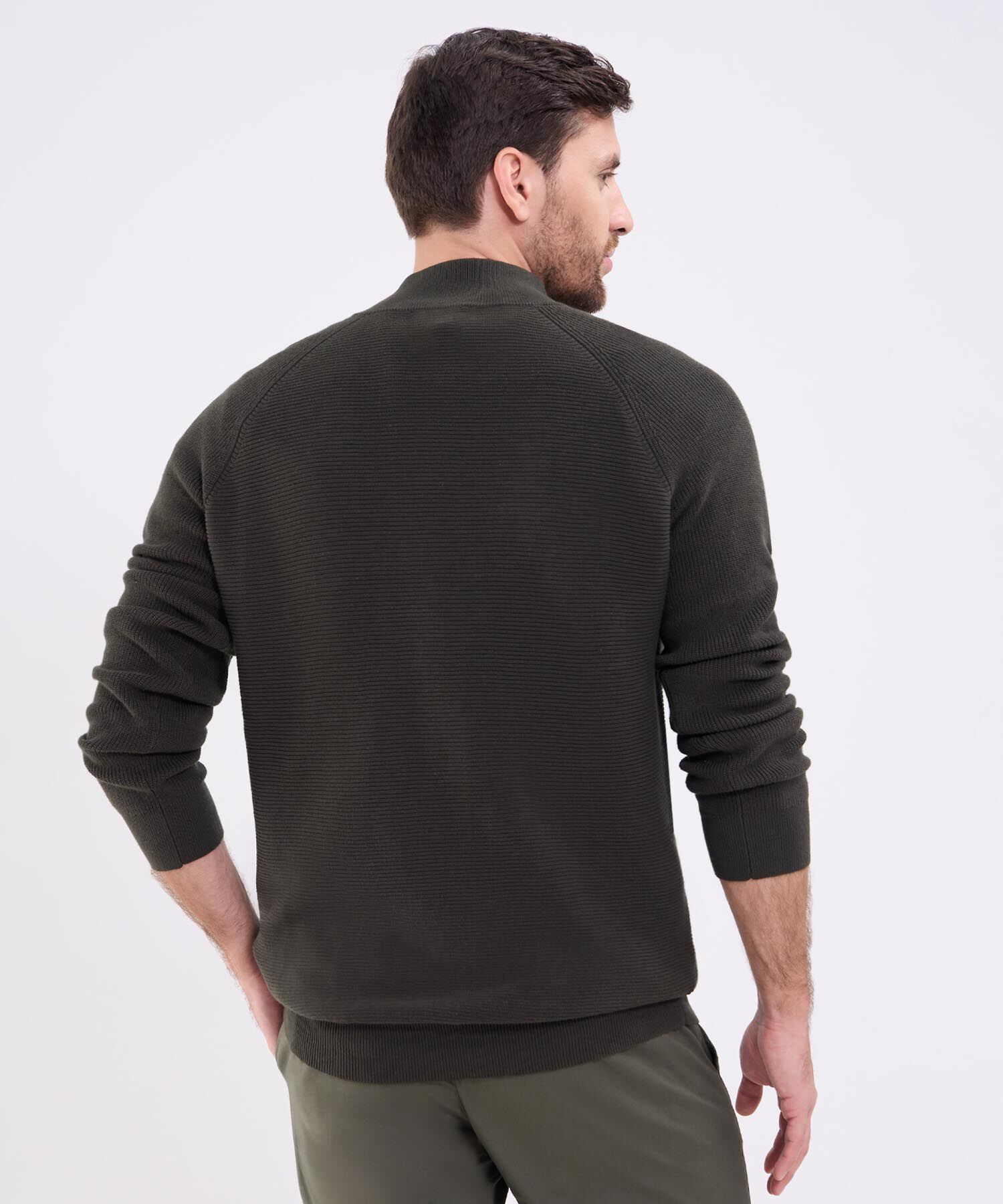 Saco Cuello Alto Con Cremallera Para Hombre