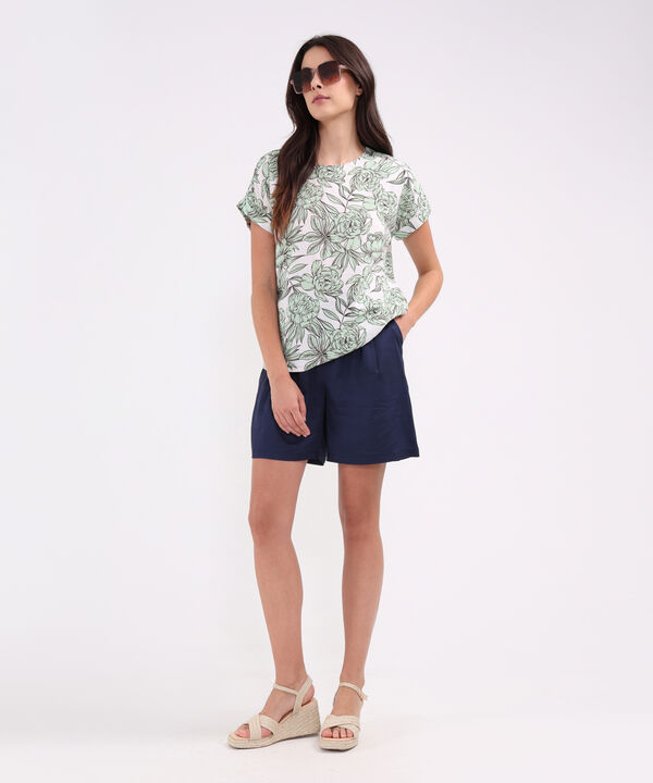 Blusa Manga Corta Estampada