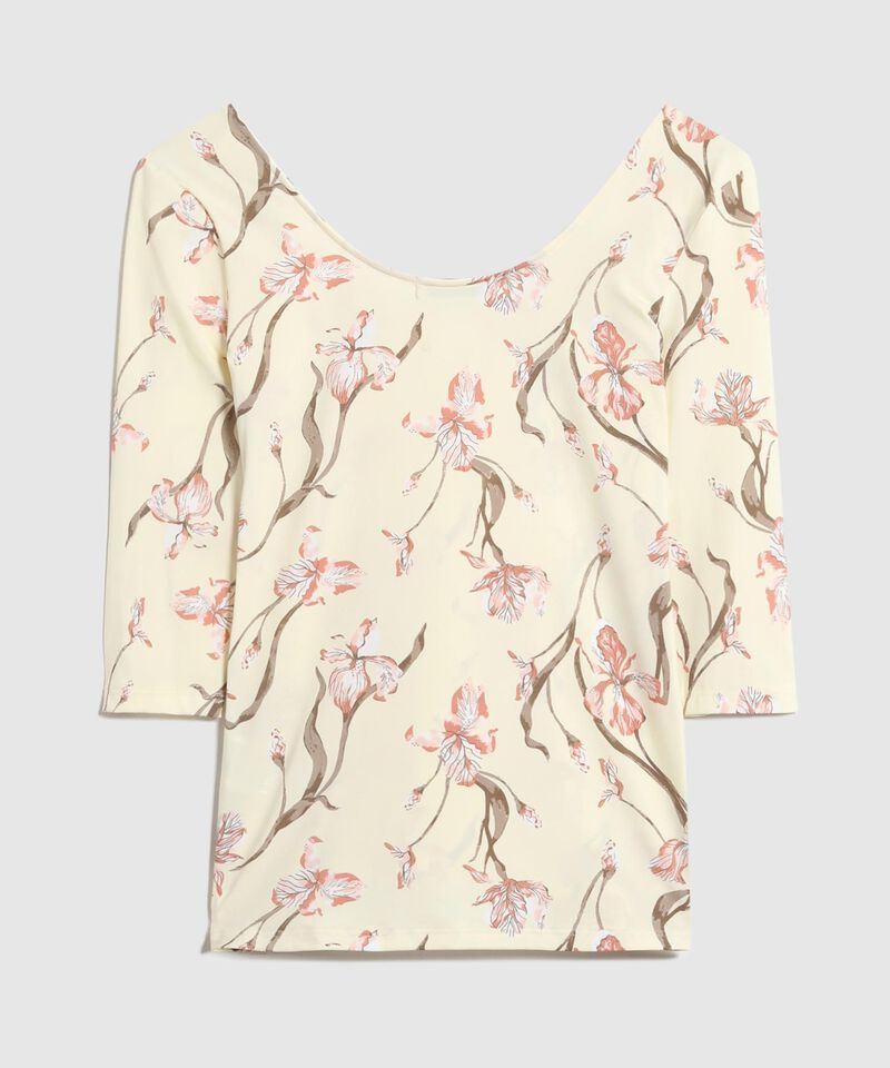 Camiseta Estampada Manga 3/4 