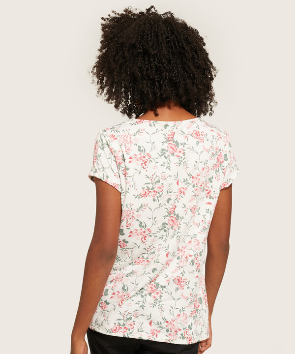 Camiseta Estampado de Hojas