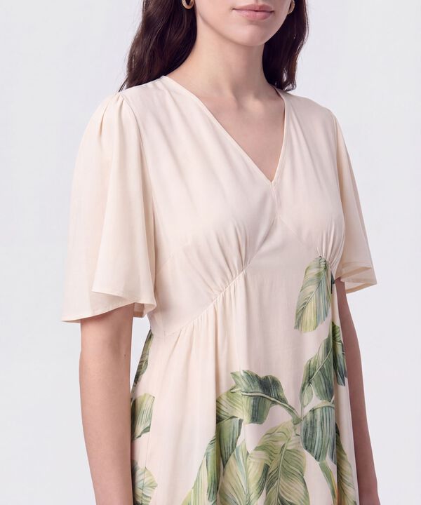 Vestido Escote en V con Prenses para Mujer