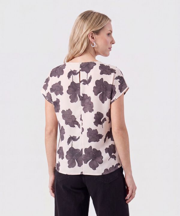 Blusa Ligera Con Manga Ca&iacute;da Para Mujer