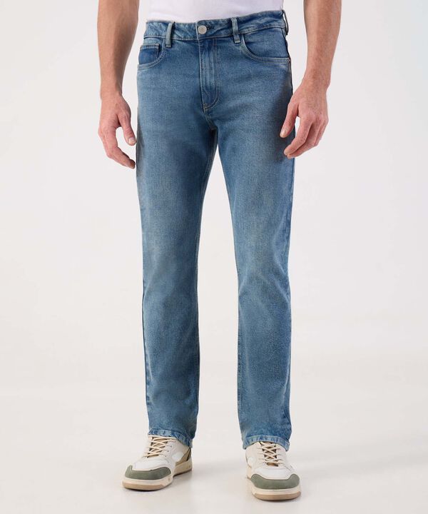Jean Clásico de Corte Recto Cómodo Para Hombre image number null