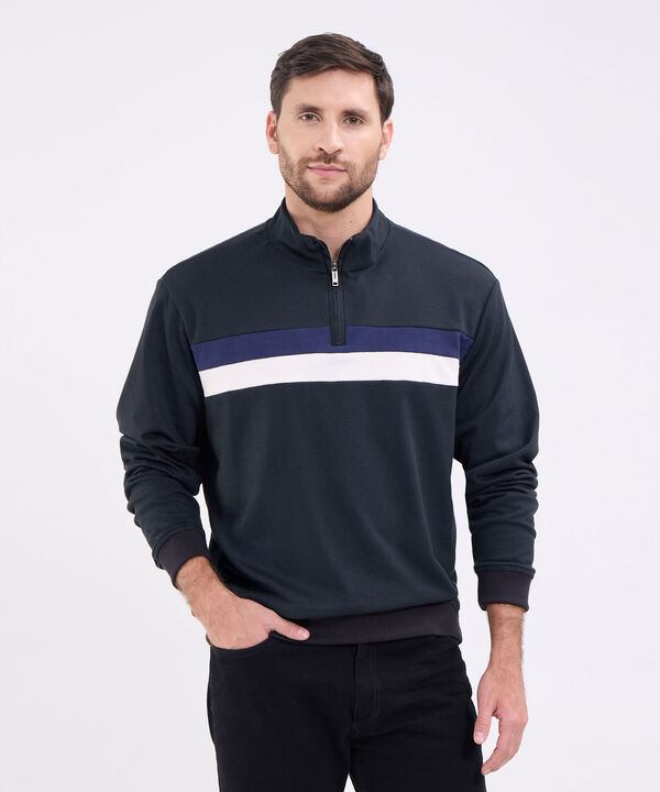 Buso Cuello Alto Con Cortes En Contraste Para Hombre image number null