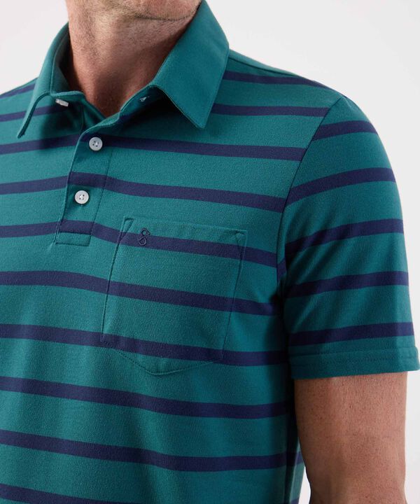 Polo a Rayas Clásico con Bolsillo Para Hombre image number null