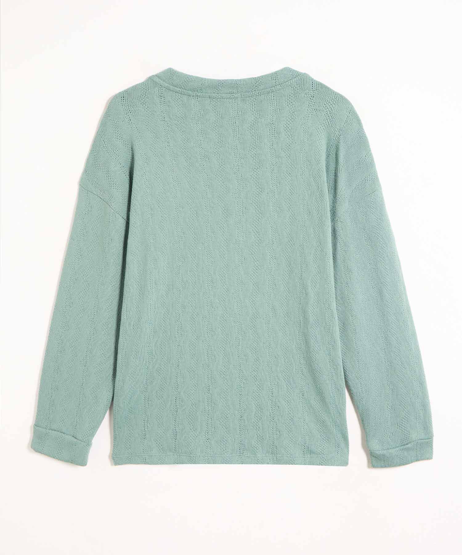 Suéter Liviano Con Cuello V Para Mujer