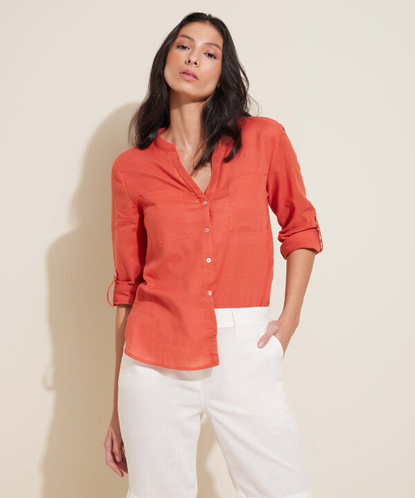 Bermuda Larga Unicolor En Lino image number null