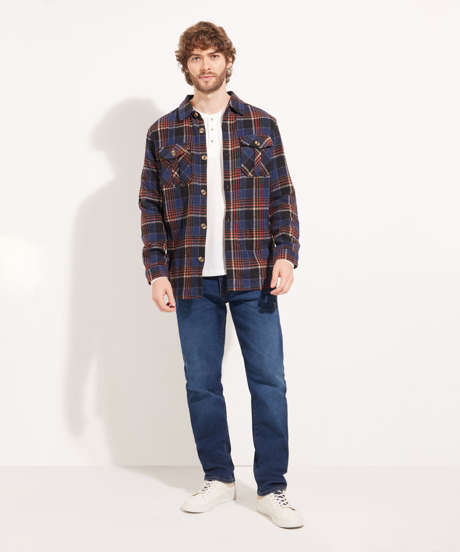 Chaqueta Tipo Sobre Camisa De Cuadros