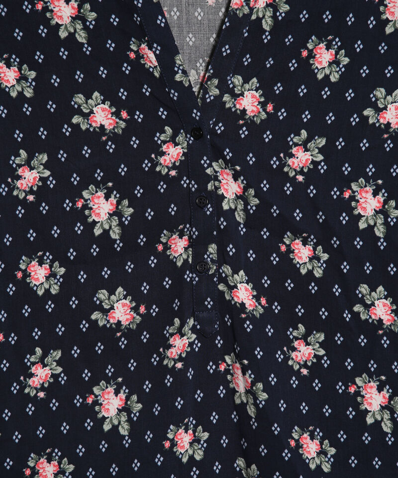 Blusa Cuello Mao Estampada