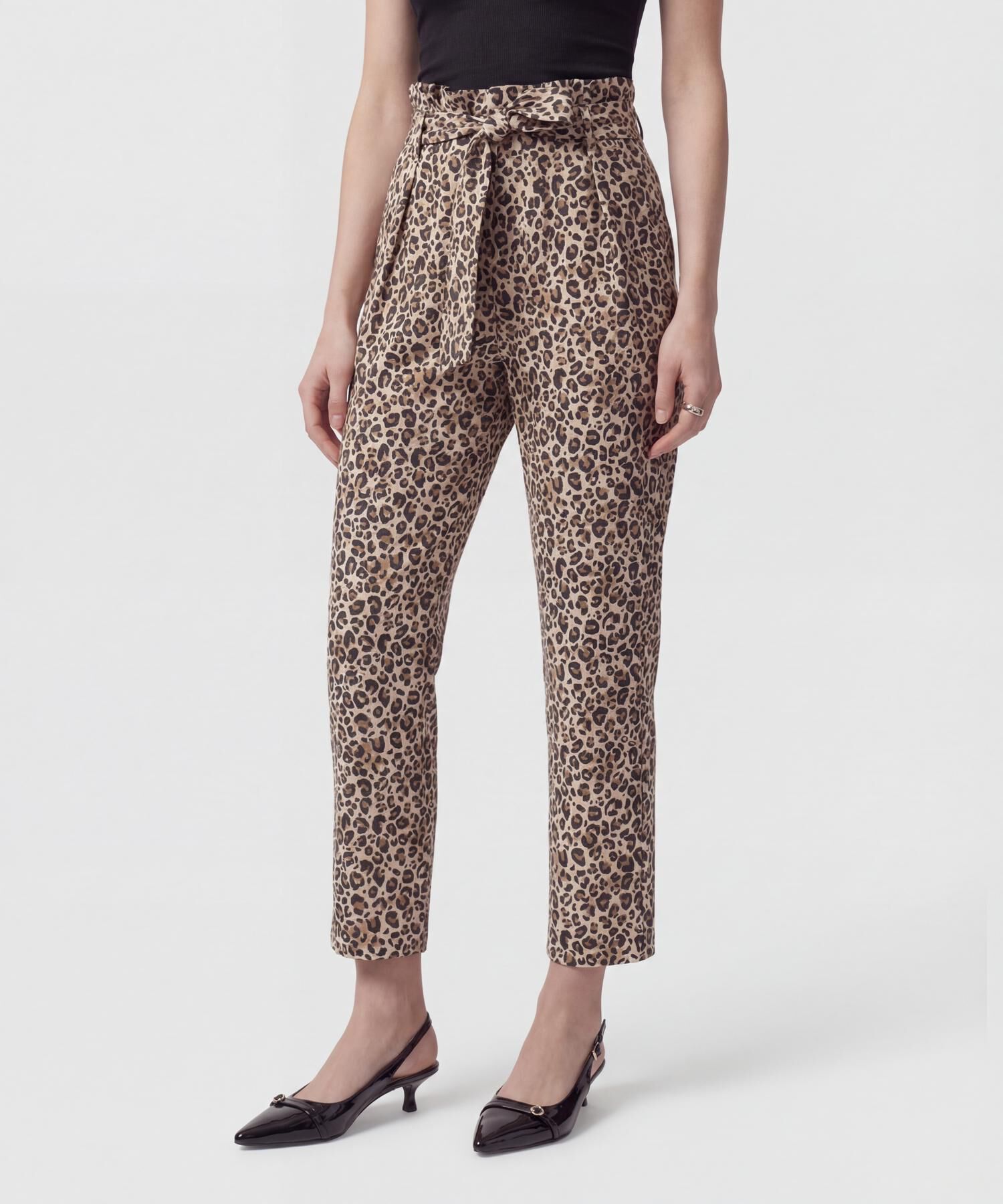 Pantal&oacute;n Paper Bag Con Cintur&oacute;n Para Mujer