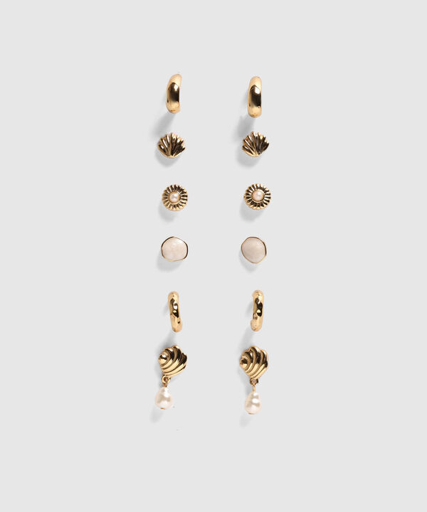 Set X6 Aretes Con Motivos De Mar Para Mujer image number null