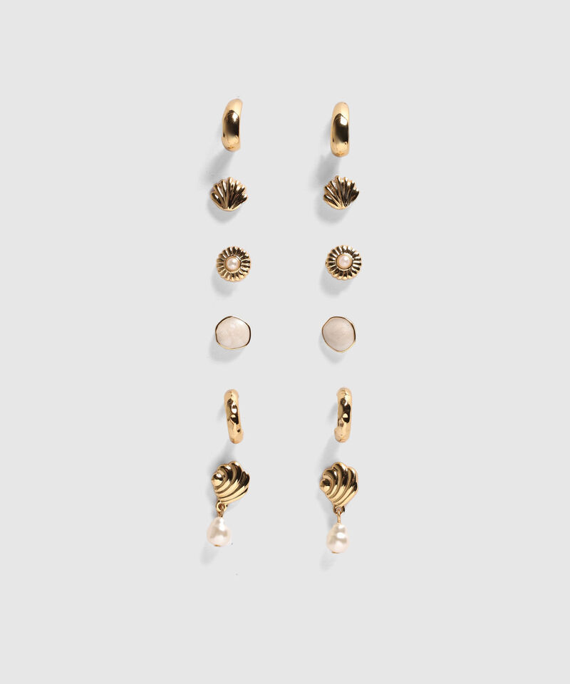 Set X6 Aretes Con Motivos De Mar Para Mujer