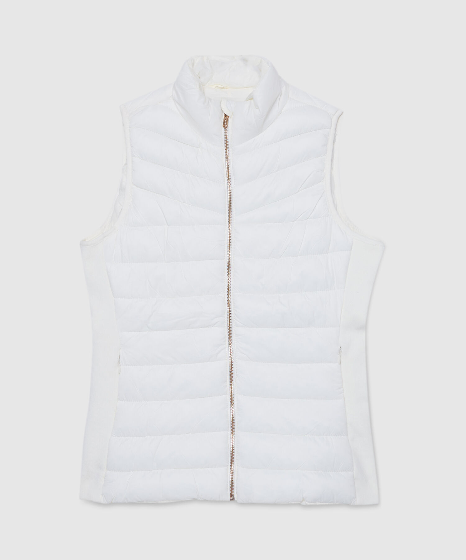 Chaleco Acolchado con Bolsillos en Rib