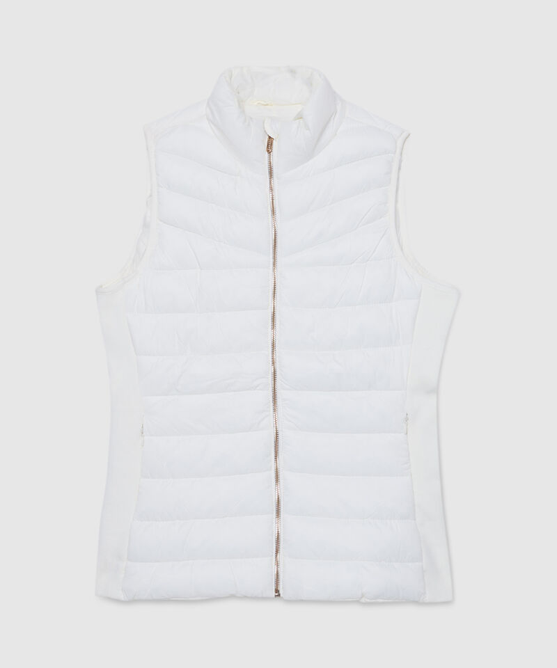 Chaleco Acolchado con Bolsillos en Rib