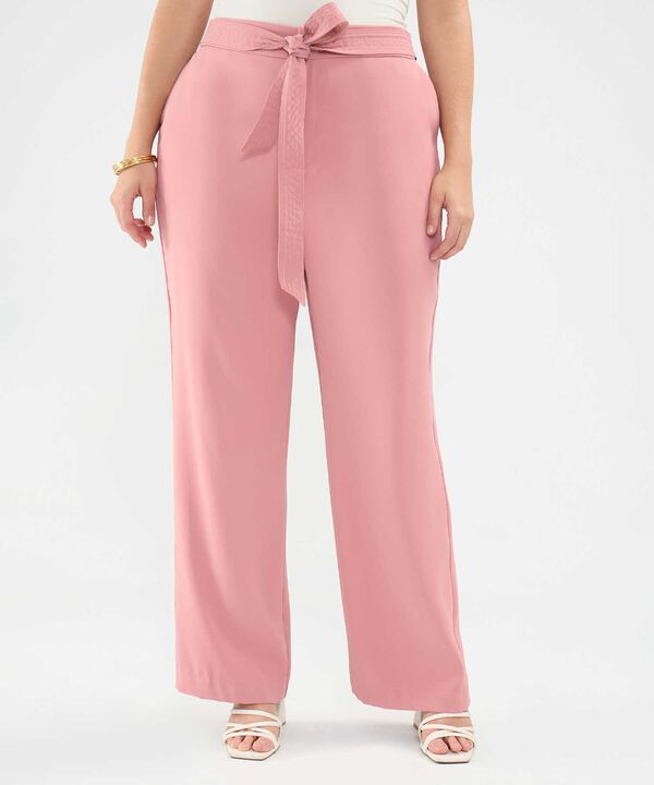 Pantalón Fluido con Cinturón image number null