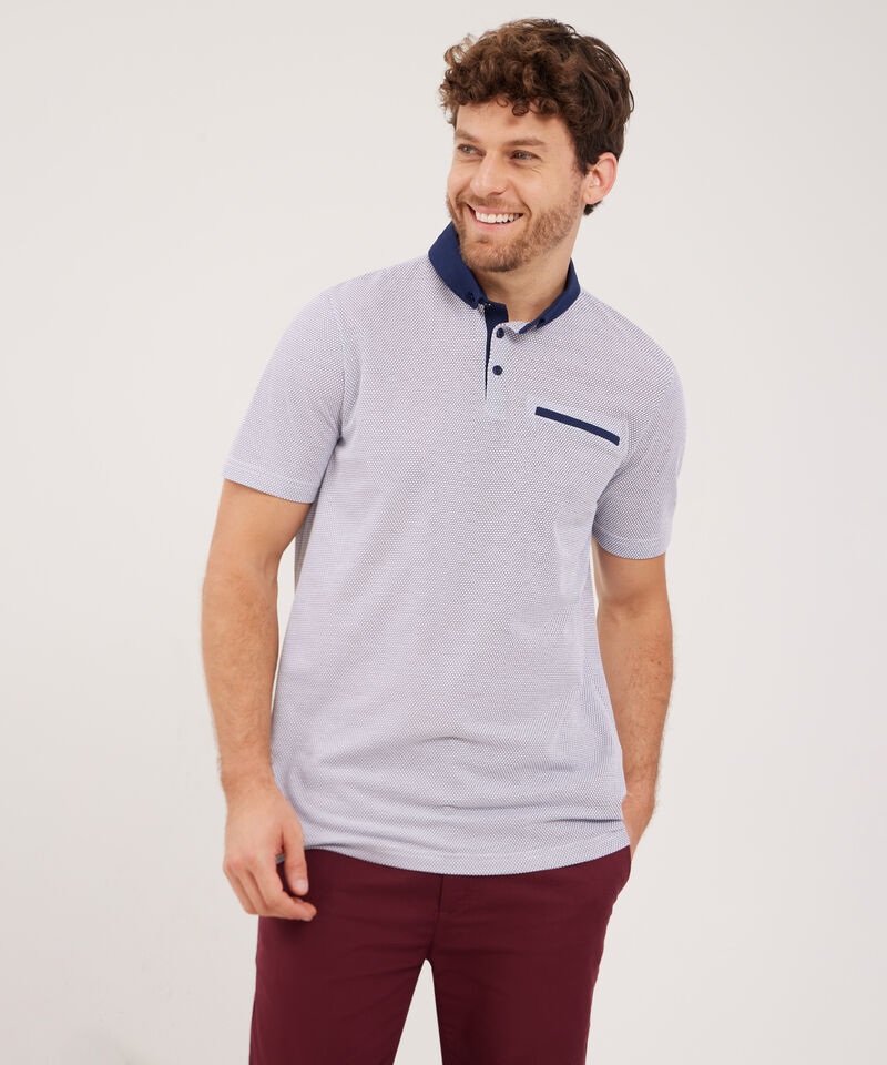 Polo  De Textura Con Cuello En Plana