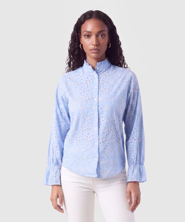 Blusa Manga Larga Calada Para Mujer