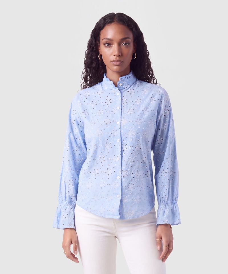 Blusa Manga Larga Calada Para Mujer