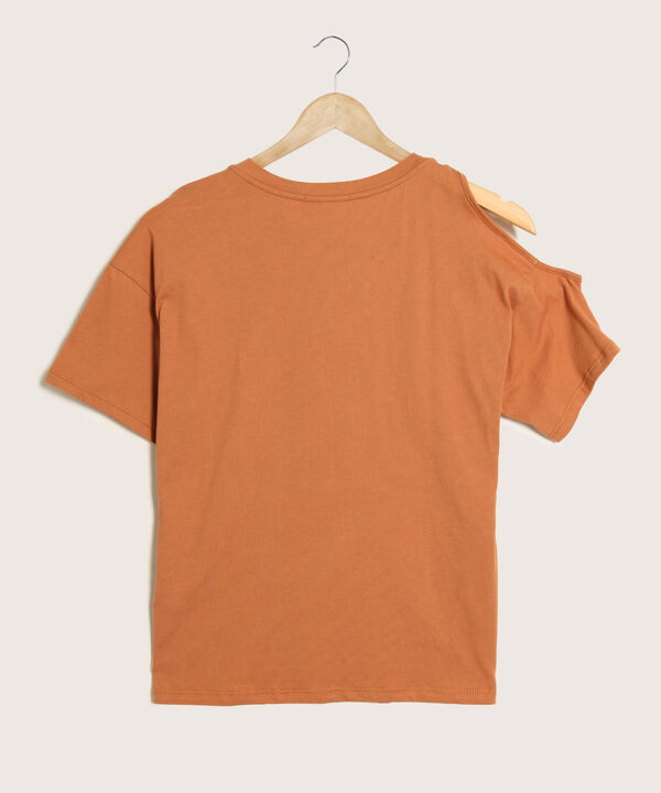 Camiseta Unicolor Manga Corta