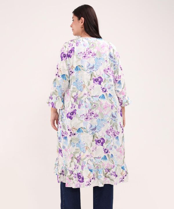 Chaqueta Estampada Tipo Kimono