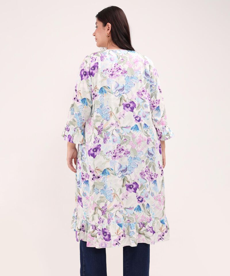 Chaqueta Estampada Tipo Kimono