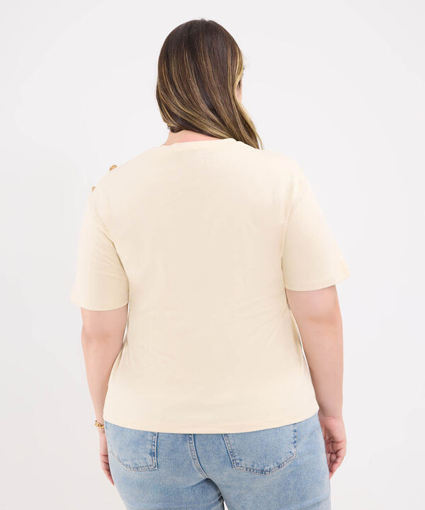 Camiseta con Botones Náuticos