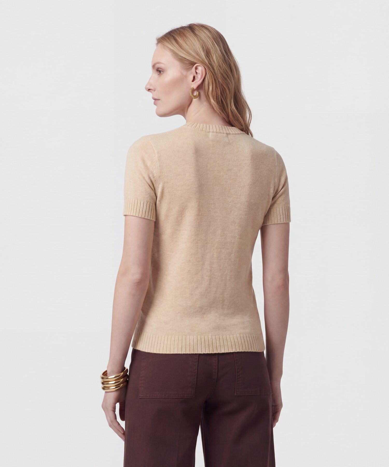 Camiseta Unicolor Para Mujer