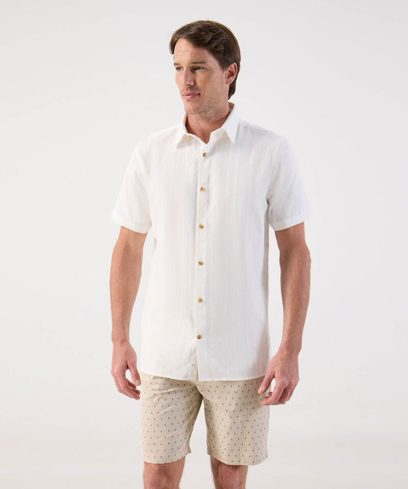 Camisa de Manga Corta Texturizada para Hombre