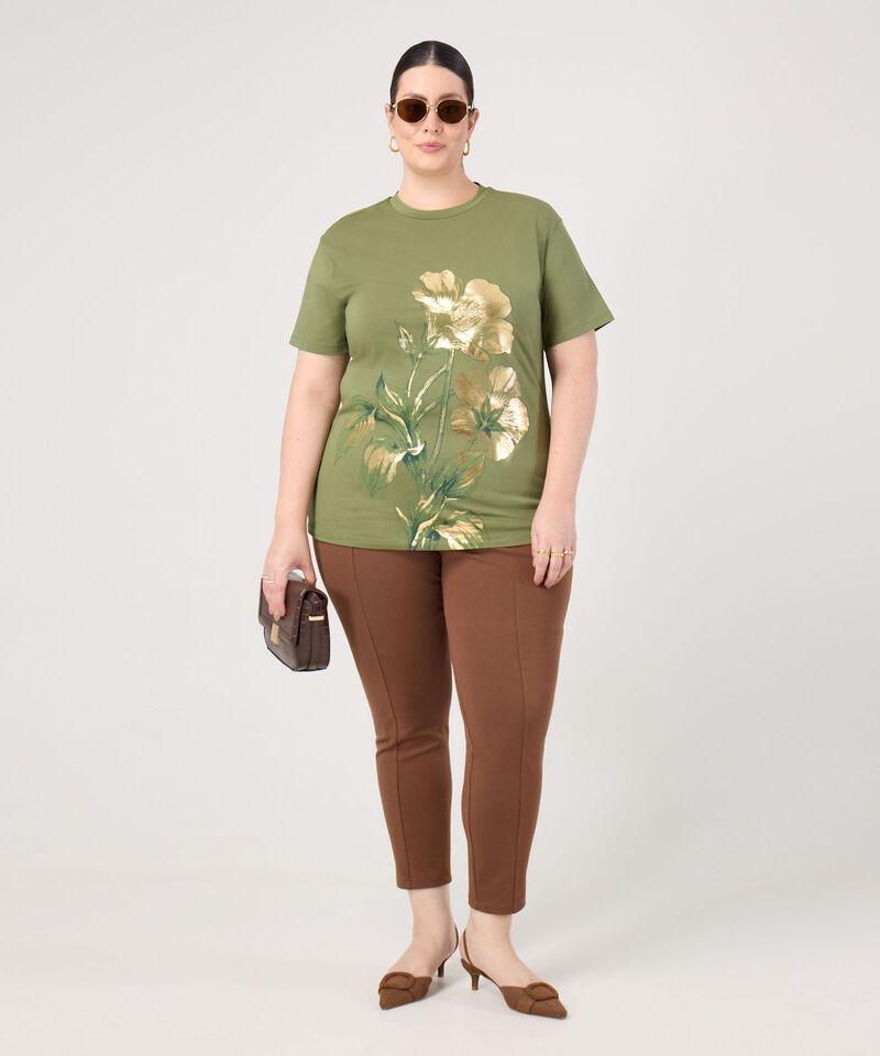 Leggings Costura Frontal Para Mujer Curvy