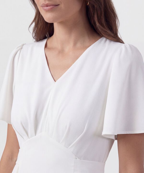 Vestido Largo Con Mangas Acampanadas Para Mujer