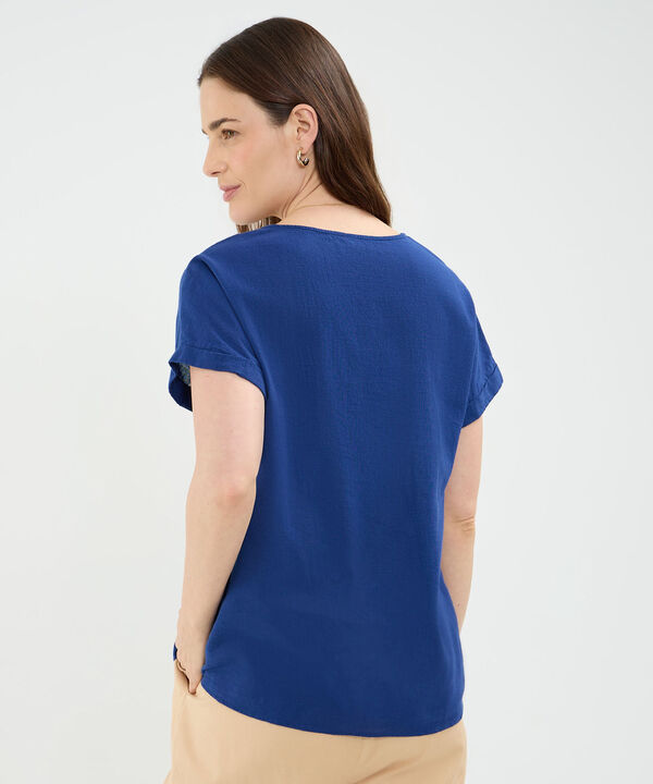 Blusa en Efecto Lino