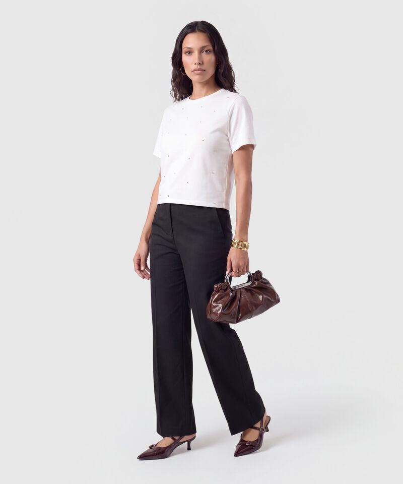 Camiseta Con Apliques Para Mujer