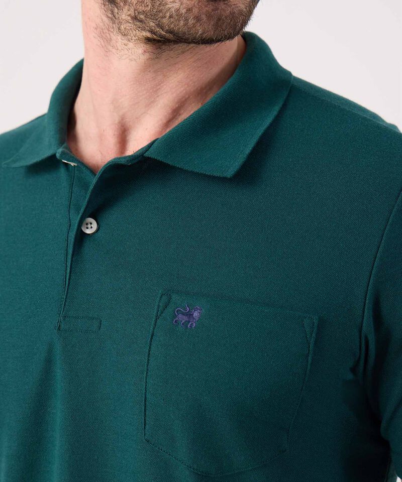Polo Unicolor Con Bolsillo 