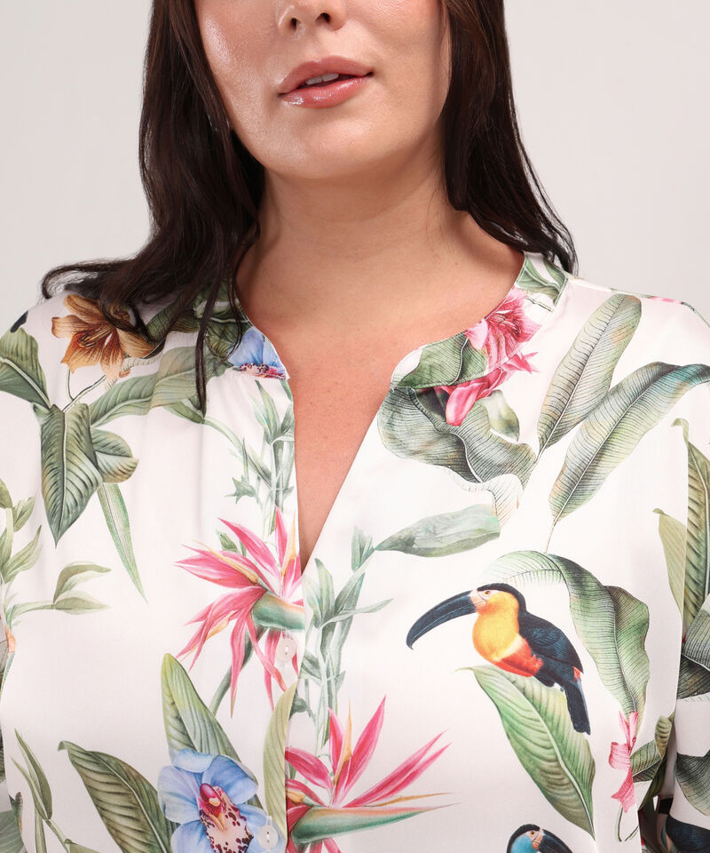 Camisa Estampada Tipo Bluson