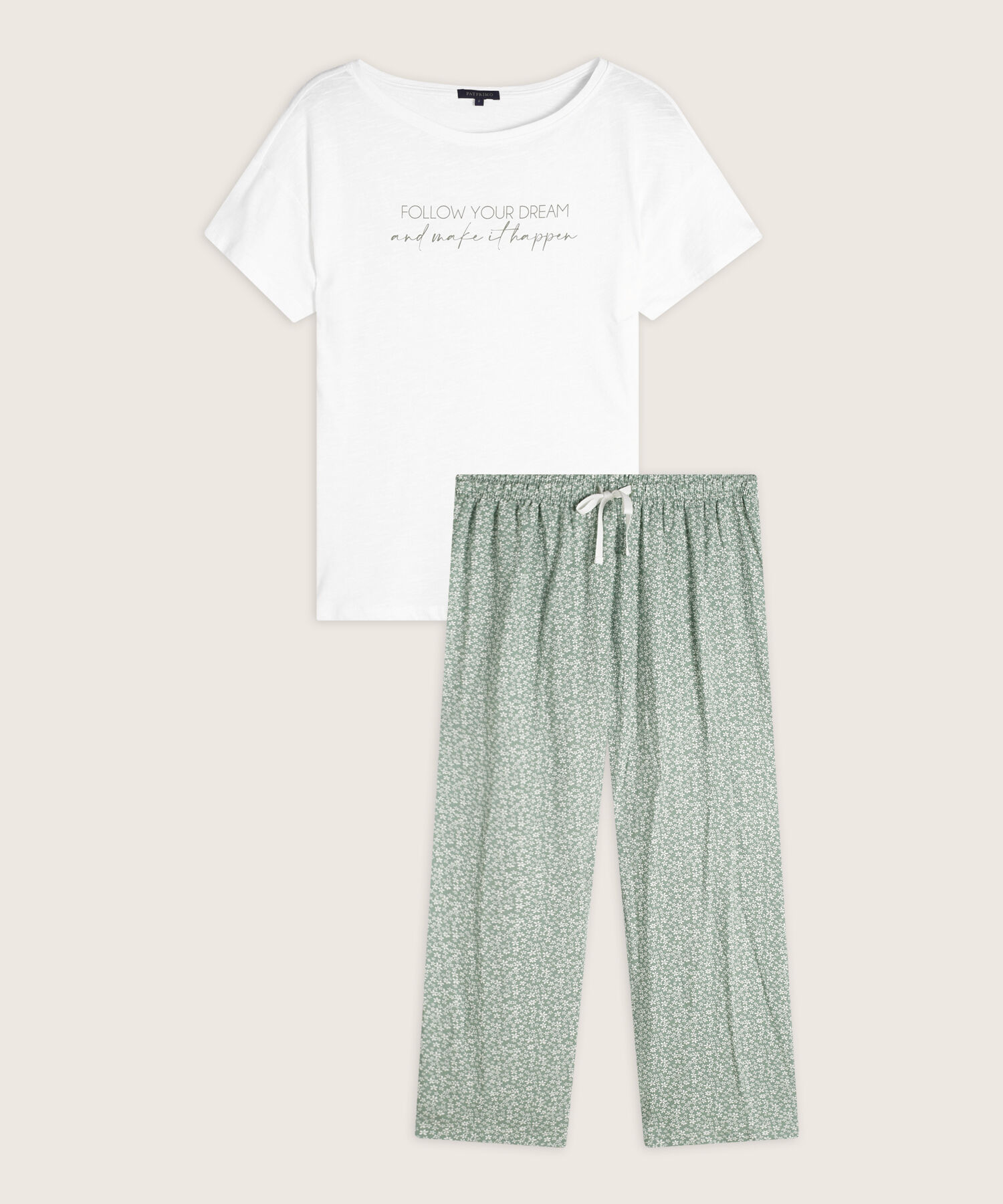 Pijama pantalon largo camiseta corta sale