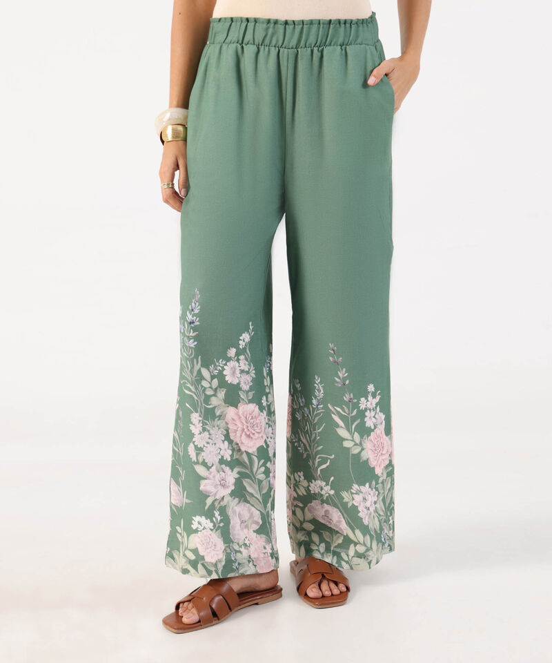 Pantal&oacute;n Fluido Con El&aacute;stico Para Mujer