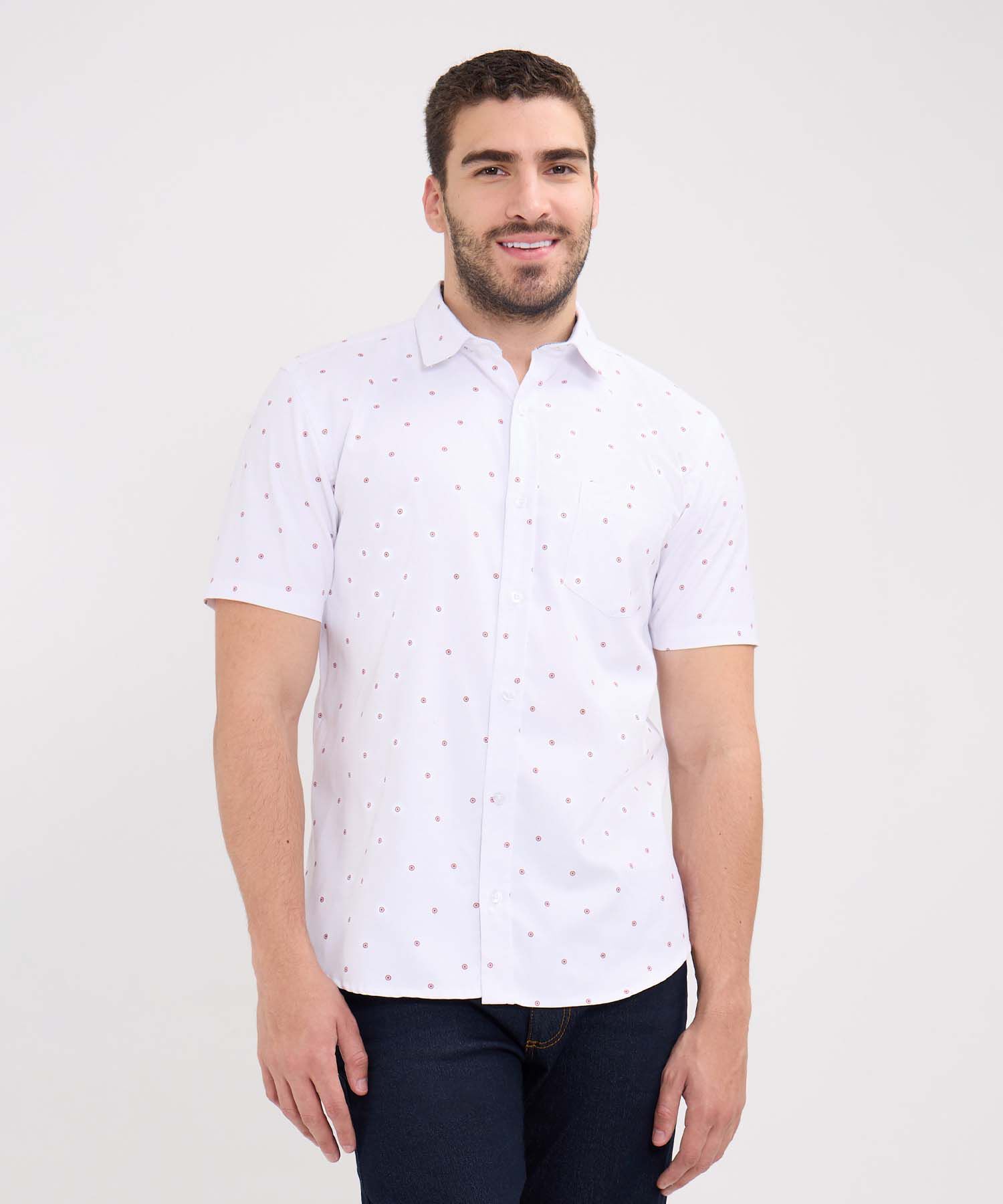 Camisa Manga Corta Estampada Con Bolsillo Compra Online Patprimo