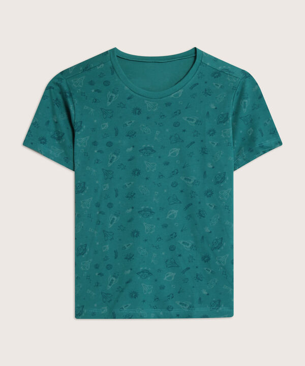 Pijama Set Camiseta Estampada