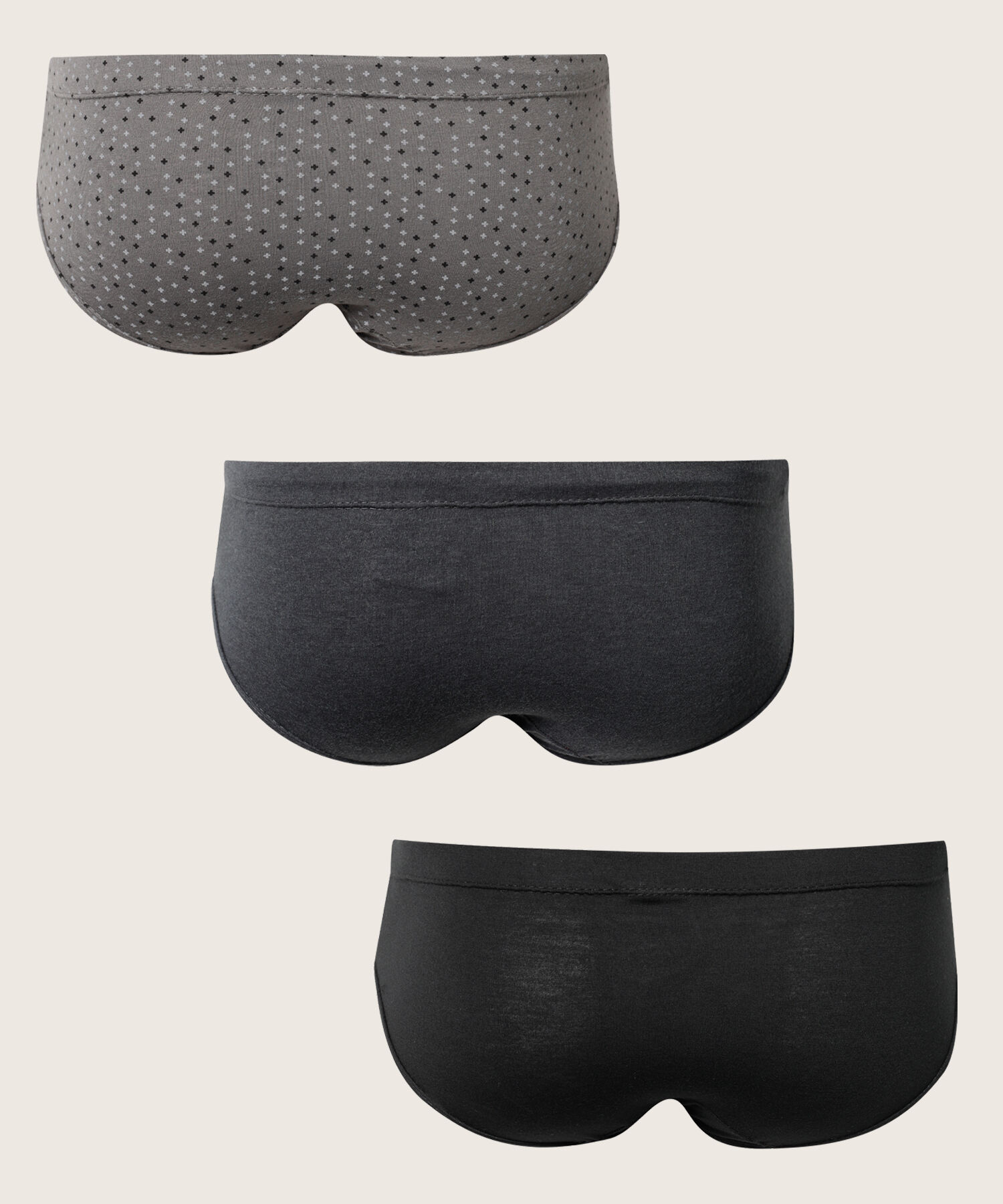 Pack X3 Pantaloncillos Cl&aacute;sico Unicolor Y Estampado En Algod&oacute;n 