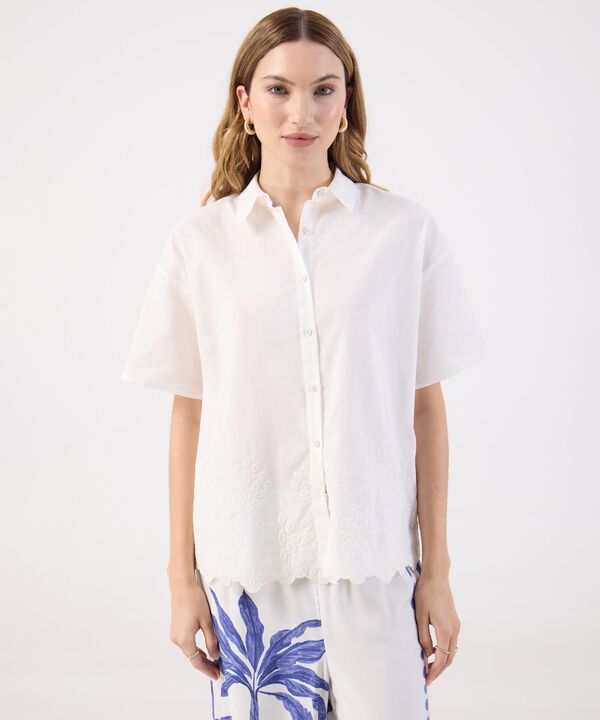 Camisa Bordado Inglés y Ondas image number null