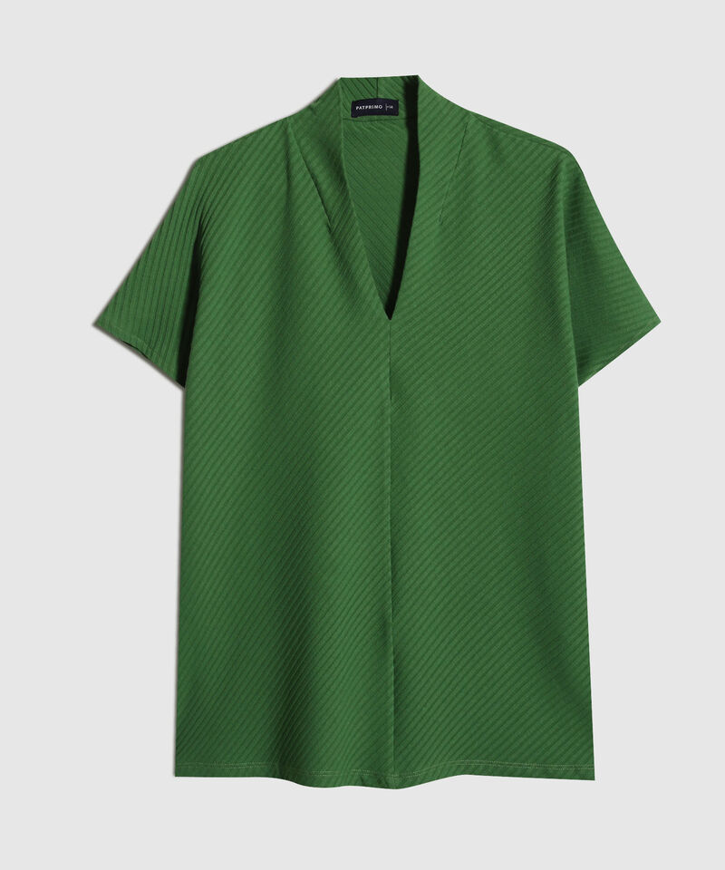 Camiseta Unicolor Fluida, Manga Corta